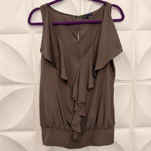 GAP Brown Ruffle Blouse